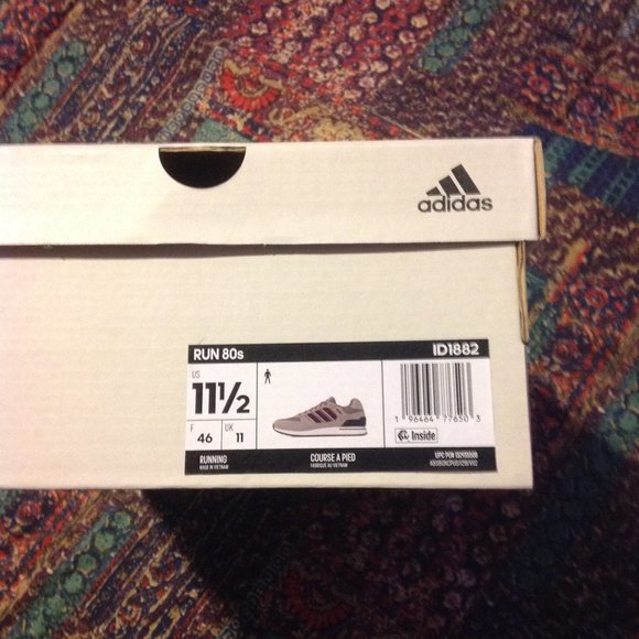 Adidas Men's Run 80s Gray & Reddish Low Sneakers -11.5M - New in Box - Picture 10 of 11